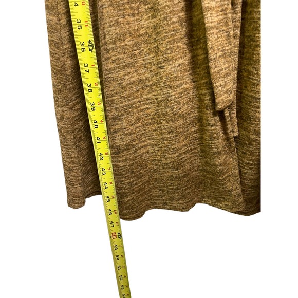 Sami & Jo Heathered Brown Tan Gold Drop Sleeve Elastic Waist Collar Dress Sz 2X - Picture 6 of 10